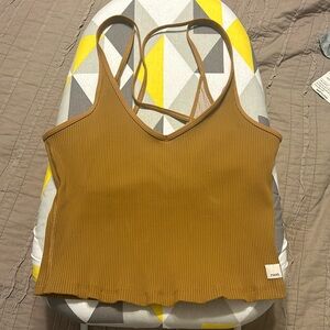 Vuori tank top with built in bra excellent condition XL mustard